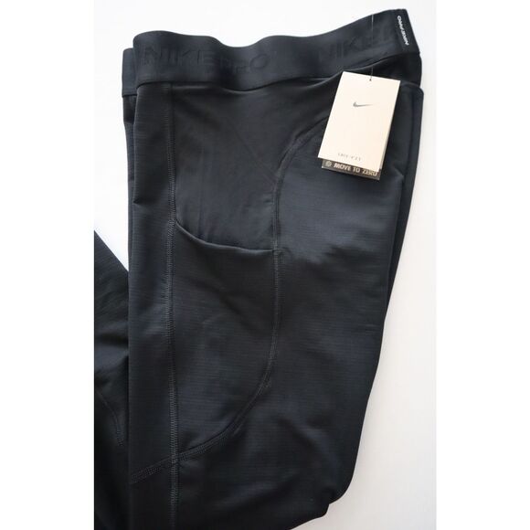 Nike Pro FB7961-010 Men’s Sz L Black Dri-FIT Warm Running Tights - Picture 10 of 15